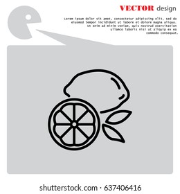 Web line icon. Lemon
