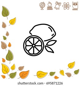 Web line icon. Lemon