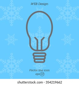 Web line icon. Light bulb