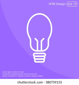 Web line icon. Light bulb