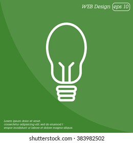Web line icon. Light bulb