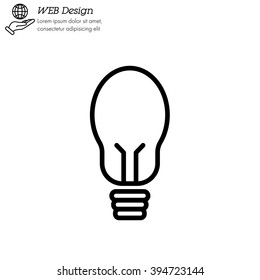 Web line icon. Light bulb