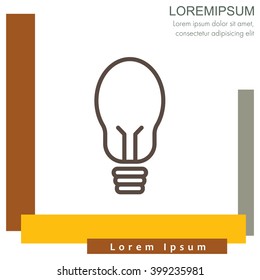 Web line icon. Light bulb