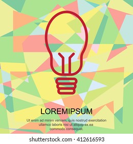 Web line icon. Light bulb