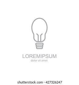 Web line icon. Light bulb