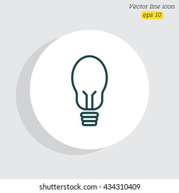 Web line icon. Light bulb