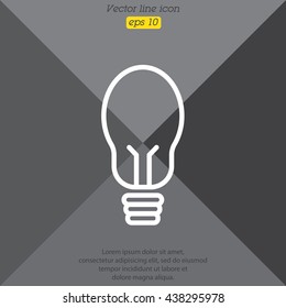 Web line icon. Light bulb