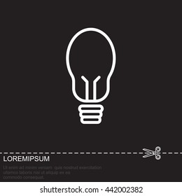 Web line icon. Light bulb