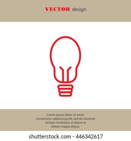 Web line icon. Light bulb