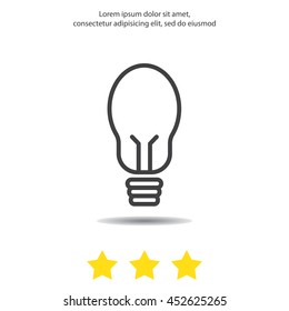 Web line icon. Light bulb