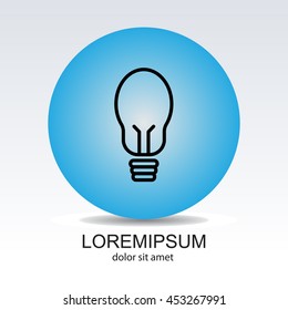 Web line icon. Light bulb
