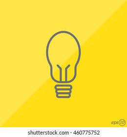 Web line icon. Light bulb