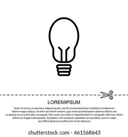 Web line icon. Light bulb