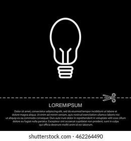 Web line icon. Light bulb