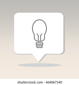 Web line icon. Light bulb