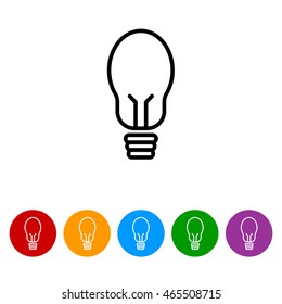 Web line icon. Light bulb