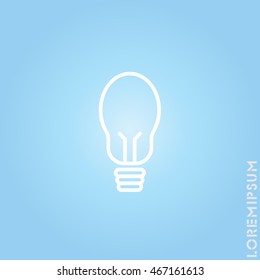 Web line icon. Light bulb