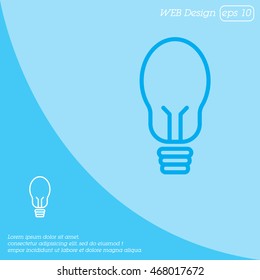 Web line icon. Light bulb