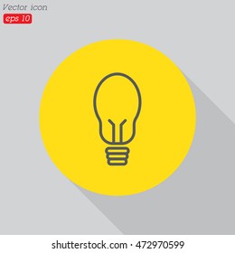 Web line icon. Light bulb