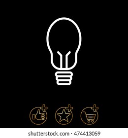 Web line icon. Light bulb