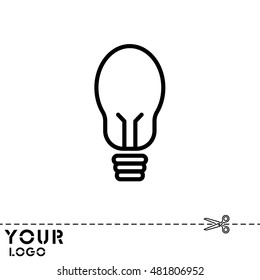 Web line icon. Light bulb