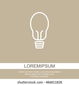 Web line icon. Light bulb