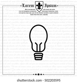 Web line icon. Light bulb