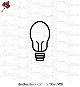 Web line icon. Light bulb