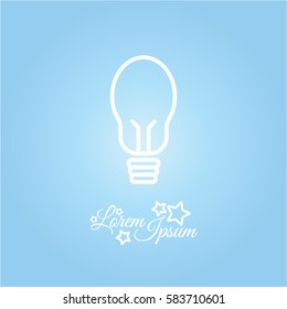 Web line icon. Light bulb