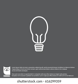 Web line icon. Light bulb