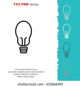 Web line icon. Light bulb