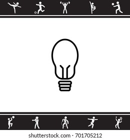 Web line icon. Light bulb