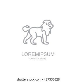 Web line icon. Lion; wild animals