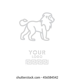 Web line icon. Lion; wild animals