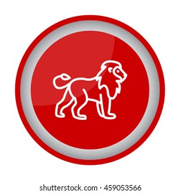 Web line icon. Lion; wild animals