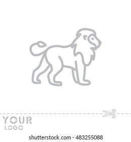 Web line icon. Lion; wild animals