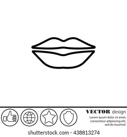Web line icon. Lips