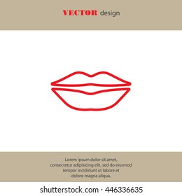 Web line icon. Lips