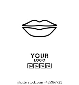 Web line icon. Lips