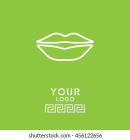 Web line icon. Lips
