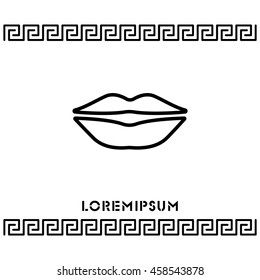 Web line icon. Lips