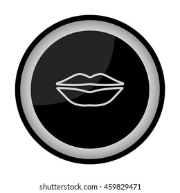 Web line icon. Lips