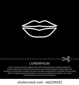 Web line icon. Lips