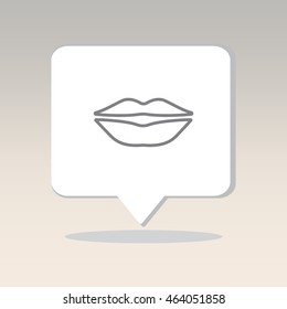 Web line icon. Lips