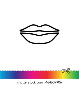 Web line icon. Lips