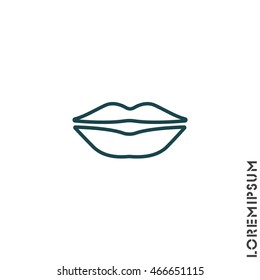 Web line icon. Lips