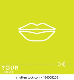 Web line icon. Lips