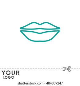 Web line icon. Lips