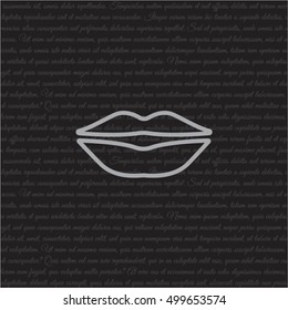 Web line icon. Lips