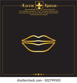 Web line icon. Lips